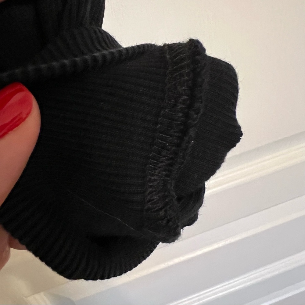 NORDSTROM Luxe Thick Heavy Black Leggings Ribbed - Picture 5 of 7
